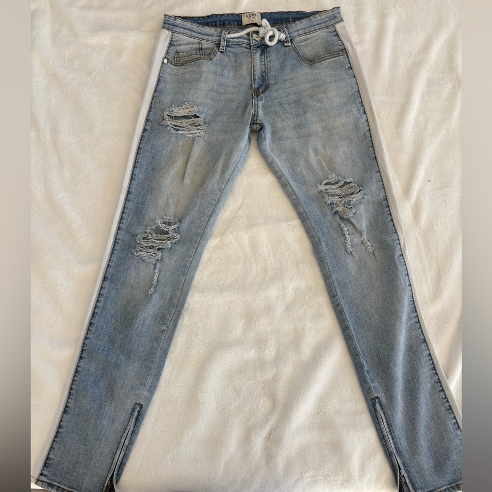 KDNK Distressed Skinny Jeans